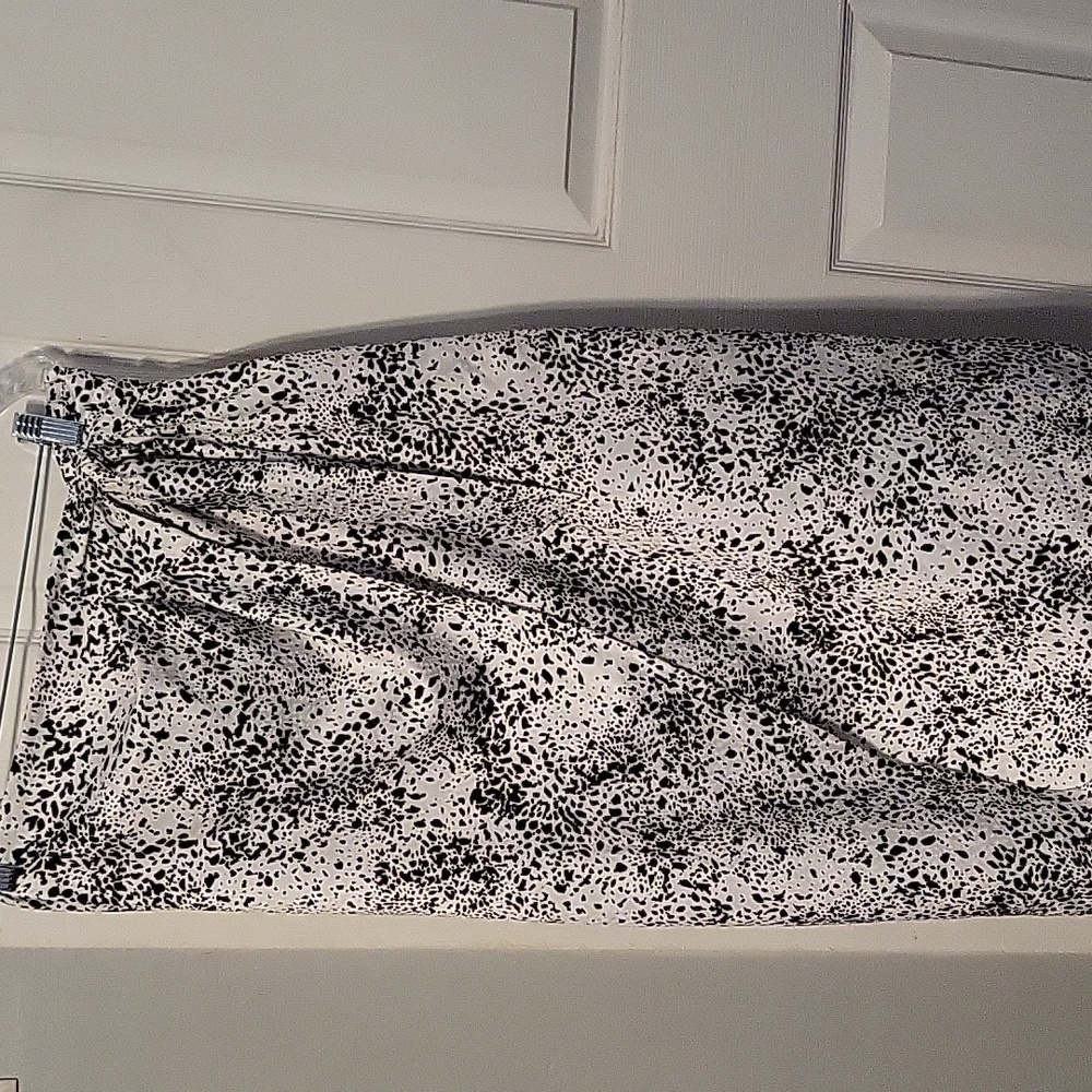 NWT Nine West Animal Print Faux Wrap Skirt